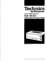 Technics - SA-500-Operating-Instructions 